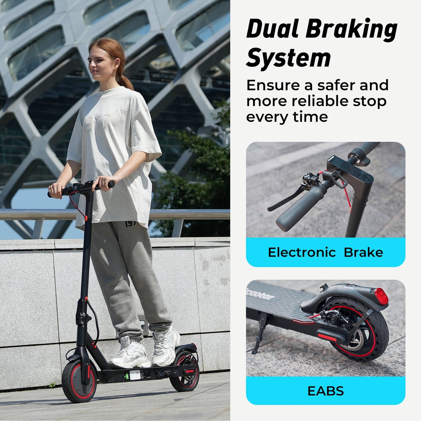 RIDEN i9 Folding Electric Scooter for Adults | 350W, Top Speed 18mph, 18-Mile Range, 8.5" Tyres, 12.5kg