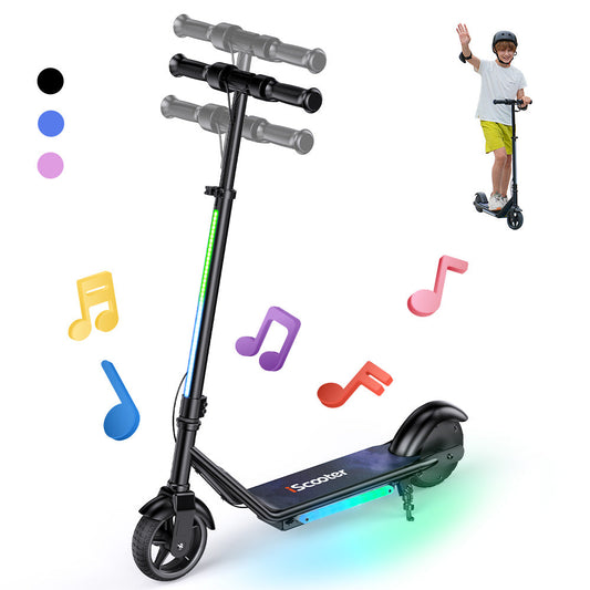 RIDEN iK3Pro Kids Electric Scooter | Height-Adjustable, Colourful LED Lights, Top Speed 6mph, Ages 4+