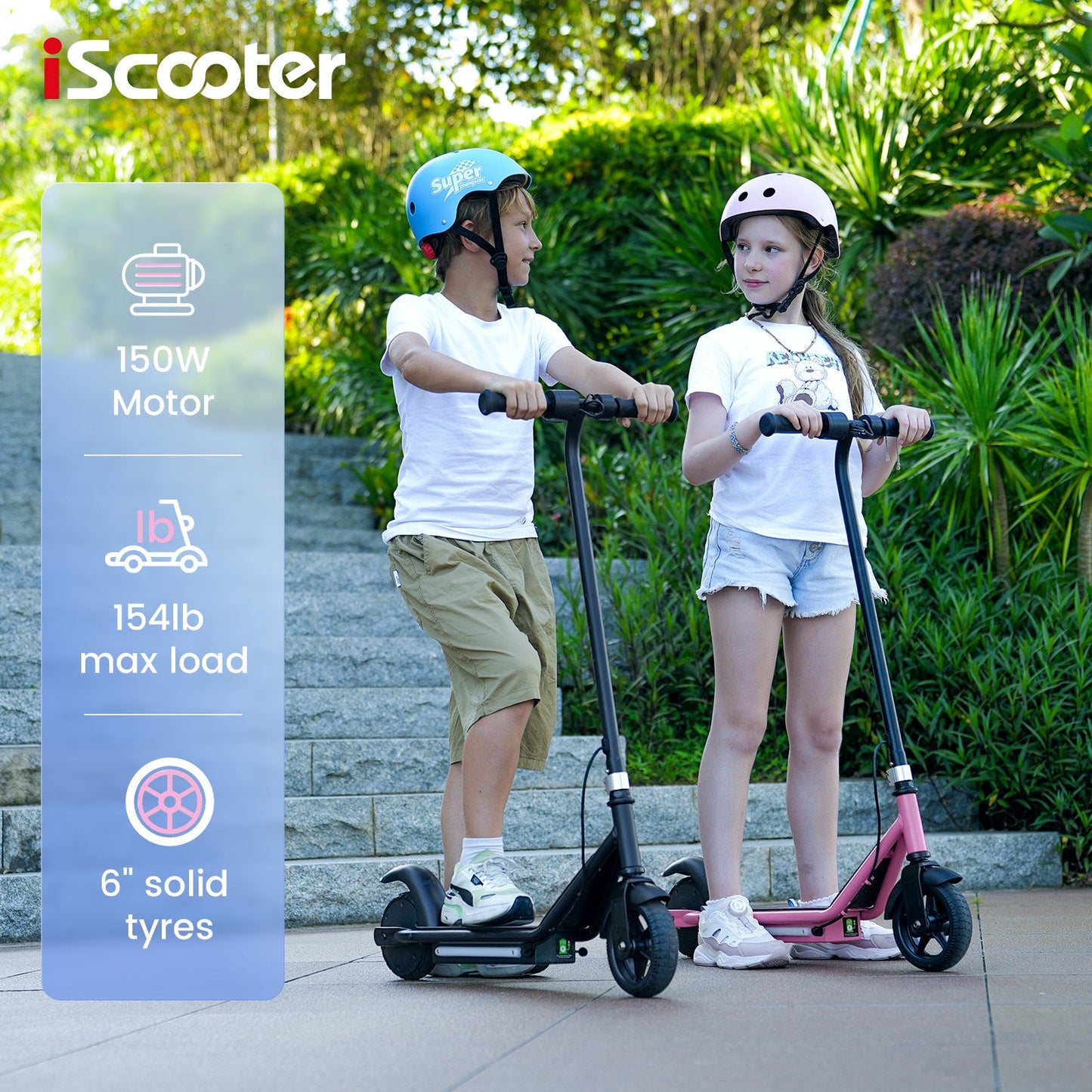 RIDEN iK3Pro Kids Electric Scooter | Height-Adjustable, Colourful LED Lights, Top Speed 6mph, Ages 4+