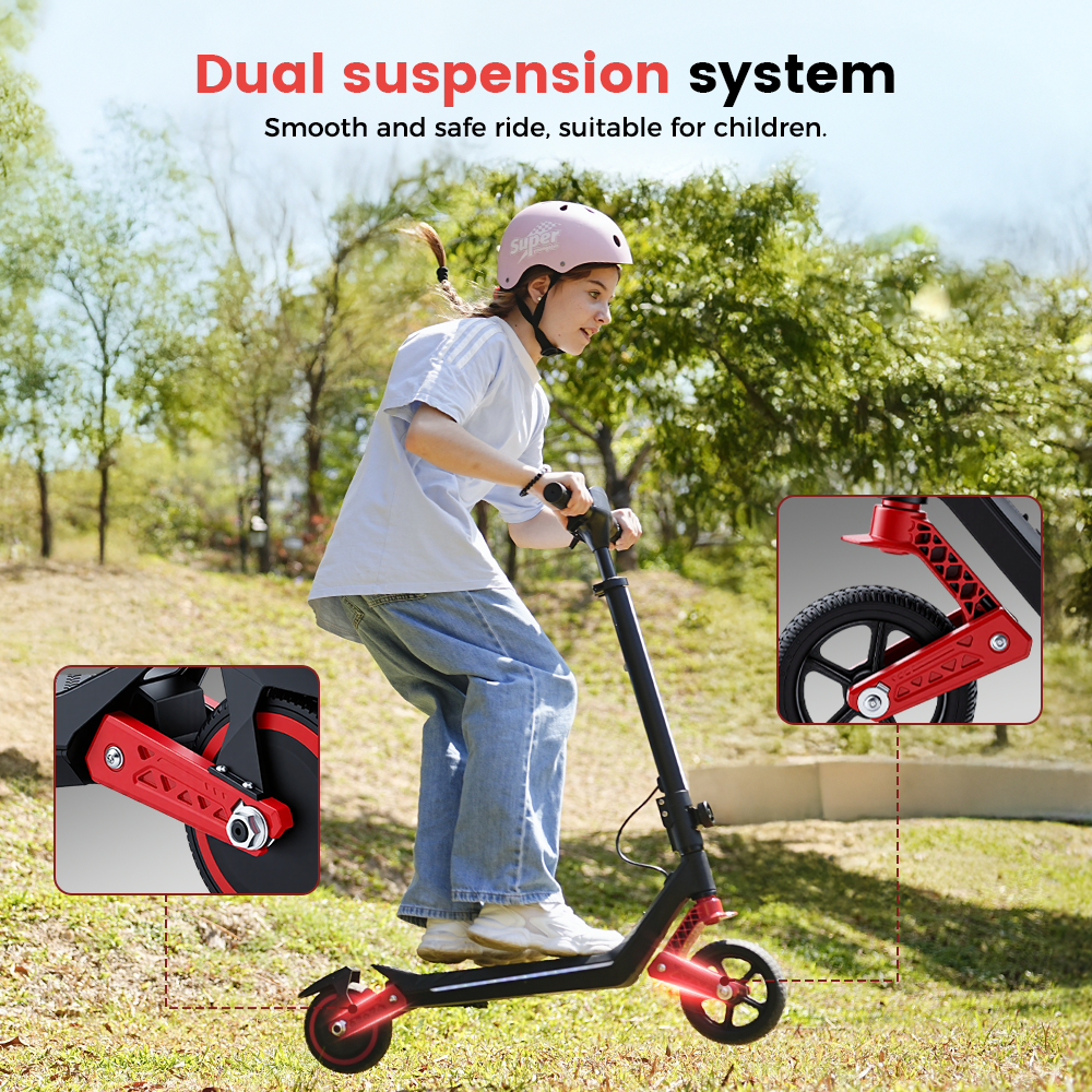RIDEN K6 Kids Electric Scooter | Dual Suspension, LED Display, Top Speed 9mph, Ages 6+