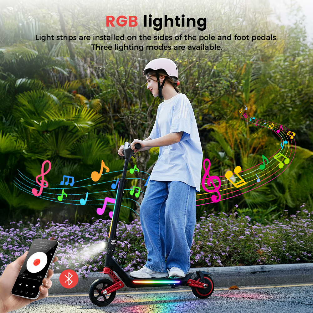 RIDEN K6 Kids Electric Scooter | Dual Suspension, LED Display, Top Speed 9mph, Ages 6+